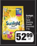 Sunlight 2 In 1 Hand Washing Powder Assorted-3Kg Each