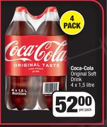 Coca Cola Original Soft Drink-4 x 1.5L Per Pack