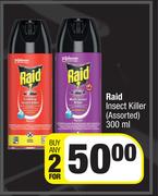 Raid Insect Killer Assorted-For Any 2 x 300ml