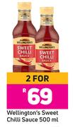 Wellington's Sweet Chilli Sauce-For 2 x 500ml