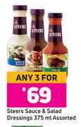 Steers Sauce & Salad Dressings Assorted-For 3 x 375ml