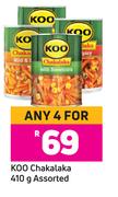 Koo Chakalaka Assorted-For 4 x 410g