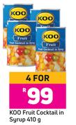 Koo Fruit Cocktail In Syrup-For 4 x 410g