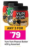 Yum Yum Peanut Butter Assorted-For 3 x 400g