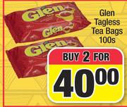 Glen Tagless Tea Bags-For 2 x 100's