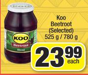 Koo Beetroot-525g/ 780g Each 