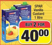 Spar Vanilla Custard-For 2 x 1Ltr
