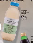 Nature's Choice Unfiltered Apple Cider Vinegar-500ml Each