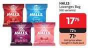 Halls Lozenges Bag (All Variants)-72's