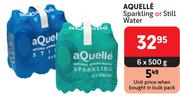 Aquelle Sparkling Or Still Water-6 x 500g