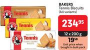 Bakers Tennis Biscuits (All Variants)-12 x 200g