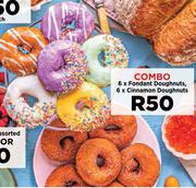 6 x Fondant Doughnuts, 6 x Cinnamon Doughnuts-Combo