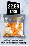Food Lover's Sweet & Tender Stir Fry Selection Microwave Bags-500g Each