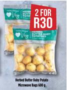 Herbed Butter Baby Potato Microwave Bags-For 2 x 600g