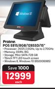 Proline Pos E815/8GB/128SSD/15"-Each