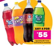 Sparletta Or Twist Soft Drink Assorted-For 4 x 2L