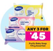 Purity Baby Soap Assorted-For 3 x 175g