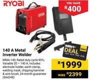 Ryobi 140A Metal Inverter Welder