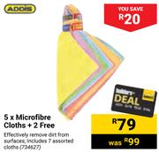 Addis 5 x Microfibre Cloths + 2 Free