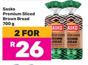 Sasko Premium Sliced Brown Bread-For 2 x 700g