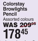 Revlon Colorstay Browlights Pencil Assorted Colours