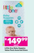 Little One Baby Nappies Value Pack Assorted Sizes-Each