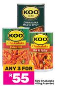 Koo Chakalaka Assorted-For 3 x 410g