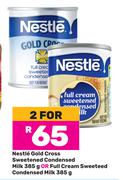 Nestle Gold Cross Sweetened Condensed Milk 385g Or Full Cream Sweetened Condensed Milk 385g-For 2
