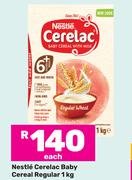 Nestle Cerelac Baby Cereal Regular-1Kg Each