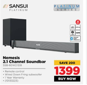 Special Sansui Platinum Nemesis 2.1 Channel Soundbar SSB 60W2.1DB