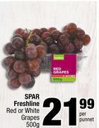 Spar Freshline Red Or White Grapes-500g Per Punnet