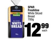 Spar Freshline White Sliced Bread-700g Each