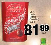 Lindt Lindor Cornet (Selected)-200g Each