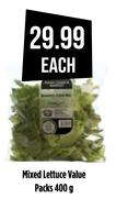 Mixed Lettuce Value Packs-400g Each