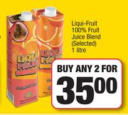 Liqui Fruit 100% Fruit Juice Blend (Selected)-For Any 2 x 1L