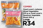 Food Lover's Jullenne Mixed Vegetables 375g Or Food Lover's Seasonal Vegetable Roast 500g-For 2