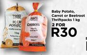 Baby Potato, Carrot Or Beetroot Thriftpacks-For 2 x 1kg