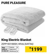 Pure Pleasure King Electric Blanket White ZEPP183188SH