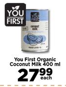 You First Organic Coconut Milk-400ml Each