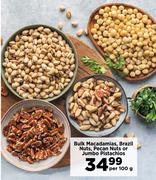 Bulk Macadamias, Brazil Nuts, Pecan Nuts Or Jumbo Pistchios-Per 100g
