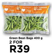 Green Bean Bags-For 2 x 400g