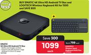 Ematic 4K Ultra HD Android TV Box-Each