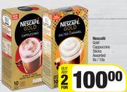 Nescafe Gold Cappuccino Sticks Assorted-For Any 2 x 8's/10's Pack