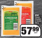 Spar Cheese (Cheddar Or Gouda)-400g Each