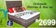 Orthopedic Double Or Queen Mattress & Base Set