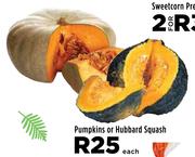Pumpkins Or Hubbard Squash-Each