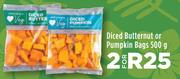 Diced Butternut Or Pumpkin Bags-For 2 x 500g