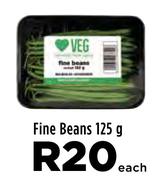 Fine Beans-125g Each