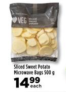 Sliced Sweet Potato Microwave Bags-500g Each