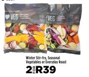 Winter Stir Fry, Seasonal Vegetables Or Everyday Roast-For 2